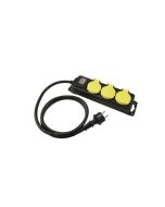 EUROLITE Distributor 3-fold IP44 bk 1.5m