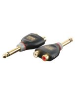 XGA19 - Jack Male mono naar 2 x RCA ( cinch ) Fe