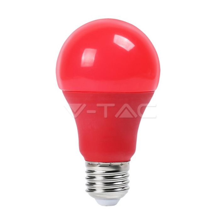 V-TAC LED Lamp - 9W E27 RED Color Plastic