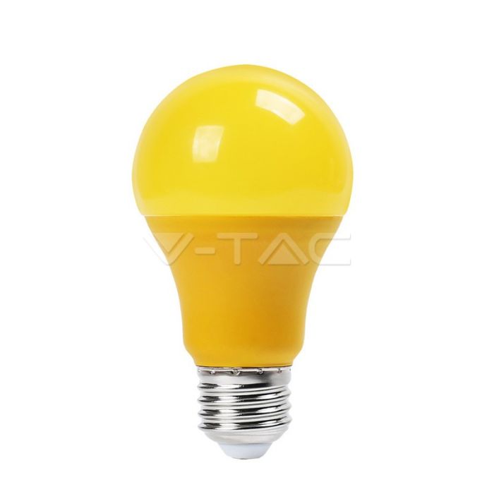 V-TAC LED Lamp - 9W E27 Yellow Color Plastic