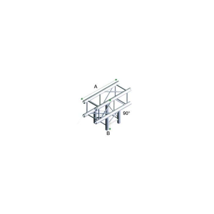 Milos QTB35 - PQ30017 Vierkant Truss 90° T-cross 3-way