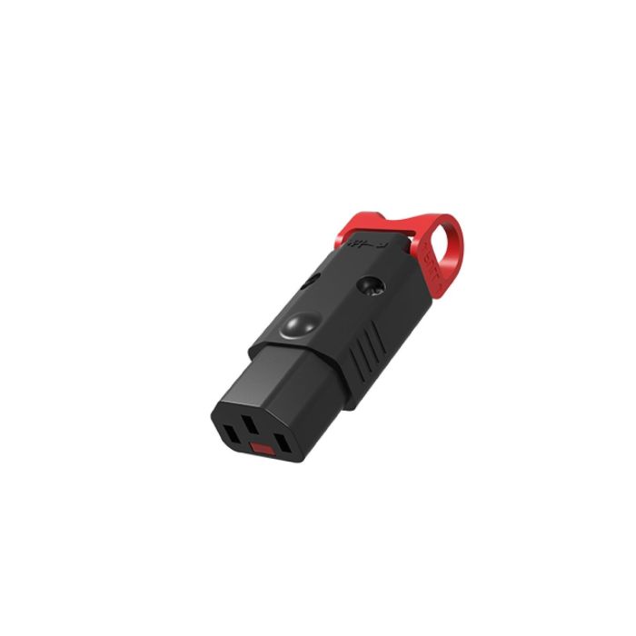 IEC LOCK IEC Socket Rewireable Locking Straight stekker