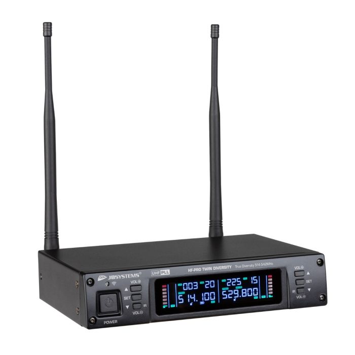 Jb Systems HF-PRO TWIN DIVERSITY Dubbele draadloze ontvanger voor HF/PRO en Bpack