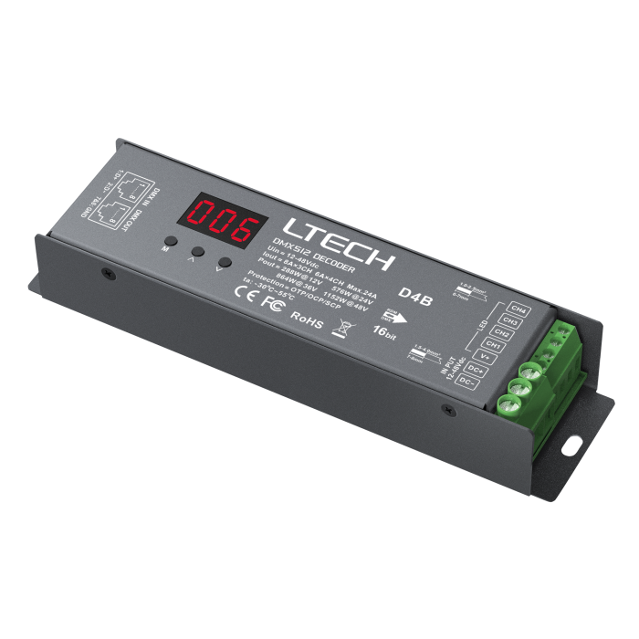 LTECH DMX LED Driver 4x 8A