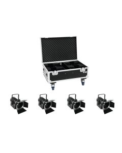 EUROLITE Set 4x LED THA-40PC bk + Case