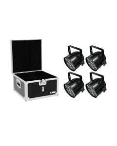 EUROLITE 4x LED PAR-56 HCL Short black 6in1 LED and RGBAW+UV color mixing
