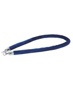 Showgear Velvet Rope Silver Hook Blue
