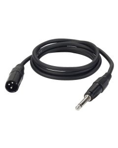 Dap FL13  XLR Male 3 polig > Jack mono microfoon kabel 1,5mtr
