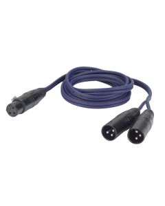 DDap FL39 - bal. XLR Female  3 polig naar 2 x XLR Male  3 polig   1.5mtr splitter