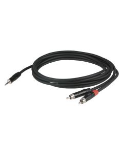 DAP FLX30 - Stereo mini jack > 2 RCA Male 3m recessed jack body