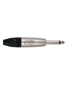 Dap 6.3mm Jack X-type Mono with black endcap Nickel housing 