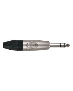 Dap 6.3mm Jack X-type Stereo with black endcap Nickel housing
