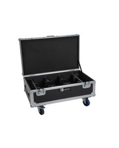 ROADINGER Flightcase 6x AKKU UP-4 QCL Spot QuickDMX MK2 with charging function and wheels