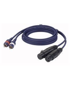 DAP FL243 verloopkabel van cinch / RCA naar female xlr 3 mtr