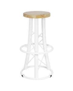 ALUTRUSS Barkruk, gebogen wit