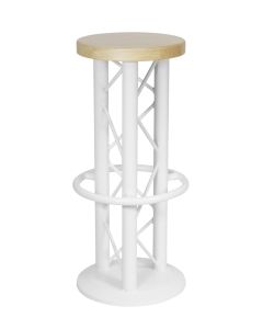 ALUTRUSS Barkruk met grondplaat wit