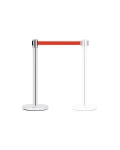 Met dit barrièresysteem kunt u wachtrijen maken, mensen begeleiden of een gebied afzetten. Of het nu discotheek, bioscoop of wachtkamer is: dankzij de snelle montage en demontage kunt u het systeem flexibel gebruiken bij een grote verscheidenheid aan gele