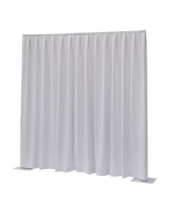 Showtec P&D curtain - Dimout Pleated, 300(w) x 300(h)cm, 260 Gram/M2, White