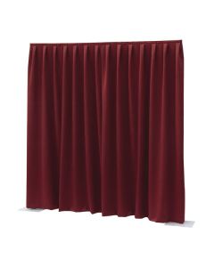Showtec P&D curtain - Dimout Pleated, 300(w) x 300(h)cm 260 Gram/M2, Red