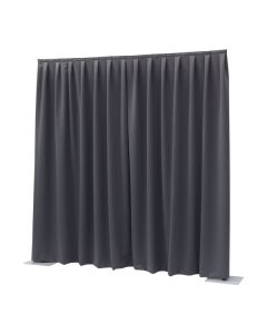 Showtec P&D curtain - Dimout Pleated, 300(w) x 300(h)cm 260 Gram/M2, Dark grey