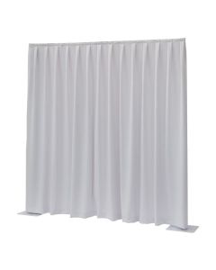 Showtec P&D curtain - Dimout Pleated, 300(w) x 400(h)cm 260 Gram/M2, White