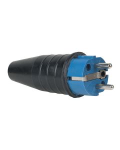 Rubber Schuko 230V/240V CEE7/VII Connector Male Blauw 