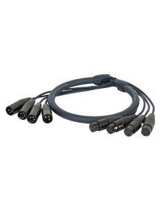 DAP DMX Multi 4-voudig 3-pin XLR 4-Universum Multikabel - 15 mtr
