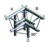 Milos ALM34 - DT22013 Driehoek Decotruss Corner 90° downleft apex down