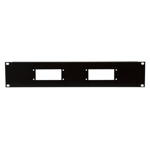 d7816 Showgear 19 inch 2 he paneel voor 2 x 16 polig harting of ilne conector