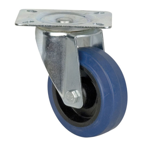 d8001Blue Wheel, 100mm. zwenkwiel zonder rem