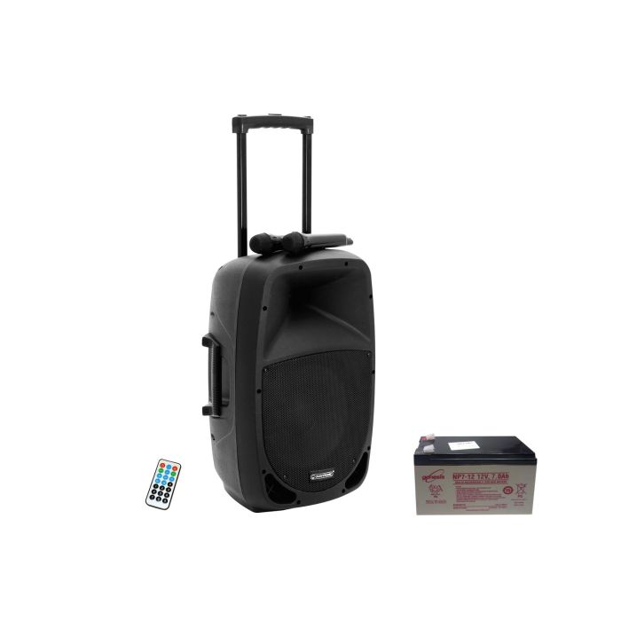 OMNITRONIC Set MES-15BT2 + battery Mobiele geluidsinstallatie met accu