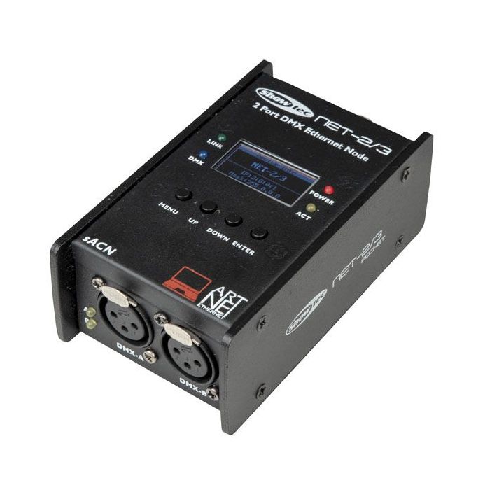 Showtec NET-2/3 Pocket 2 Channel Artnet node, 3p XLR