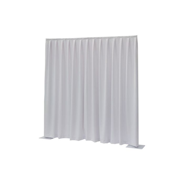 Showtec P&D curtain - Dimout Pleated, 300(w) x 400(h)cm 260 Gram/M2, White