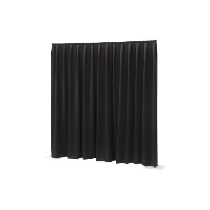 Showtec P&D curtain - Dimout Pleated, 300(w) x 400(h)cm 260 Gram/M2, Black