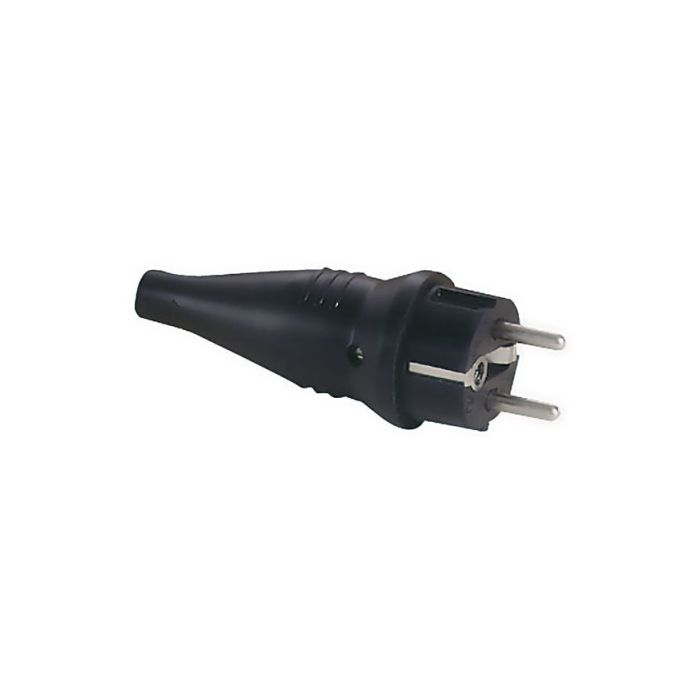 ABL Rubber Schuko 230V/240V Connector Male
Black housing - CEE7/VII
