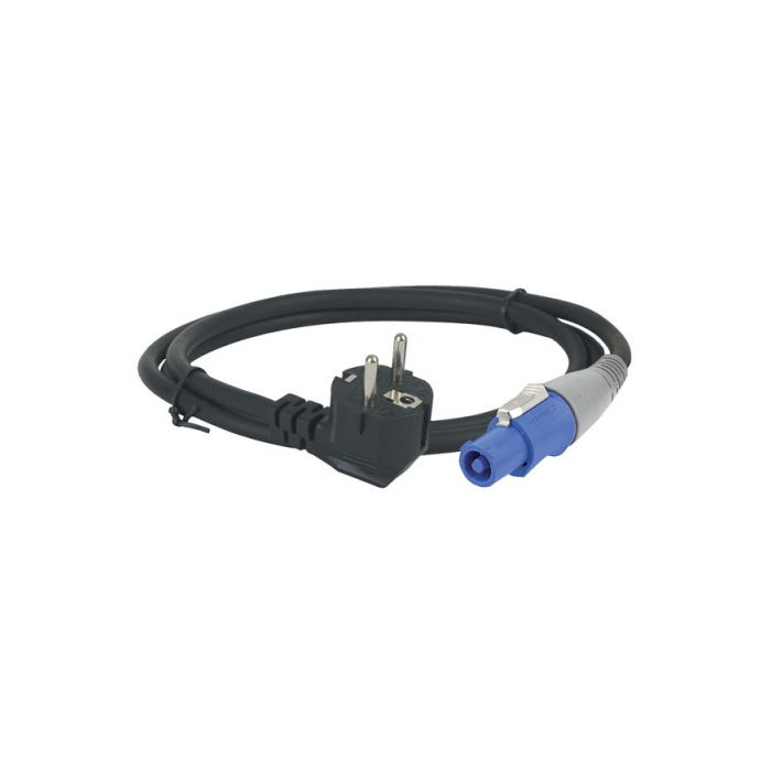 Showtec VoedingsKabel Pro Powercon connector naar Schuko 1.5 m, 3x 1,5 mm2