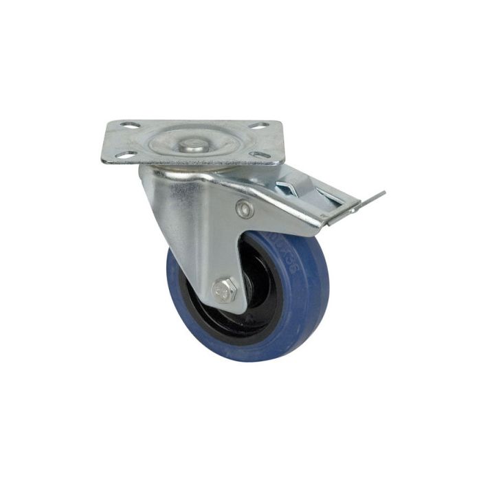 Specifications Blauw wiel met rem 100 mm Gewicht netto (1 stuk): 1,3 kg Bruto gewicht (doos met 12 stuks): 15,9 kg