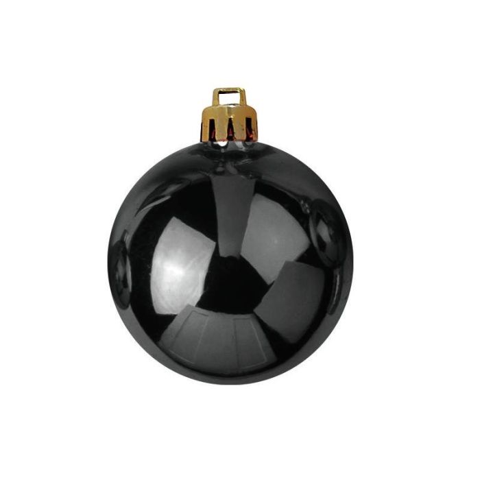 EUROPALMS Deco kerst Bal 7cm, zwart 6x