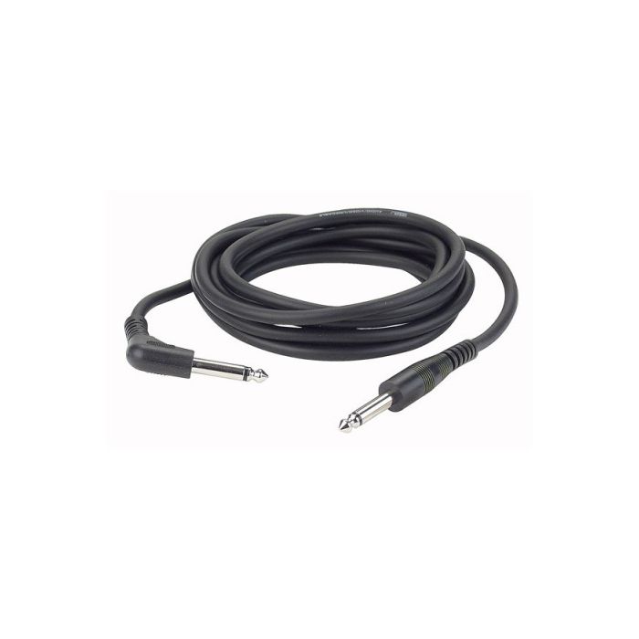 Dap FL1015 - Jack mono > Jack mono haaks 90° Black 1,5mtr