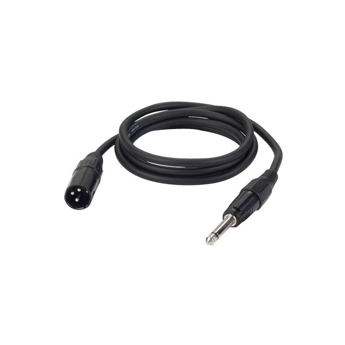 Dap FL13 XLR Male 3 polig > Jack mono microfoon kabel 1,5mtr
