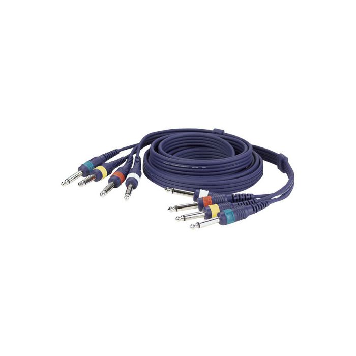 DAP verloopkabel van 4x jack naar 4x jack 1,5 mtr