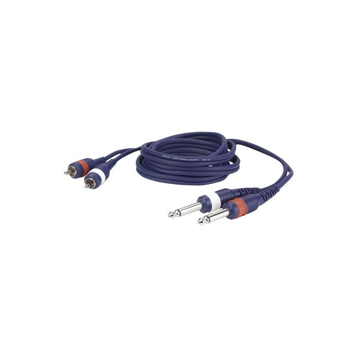 DAP FL233 verloop kabel van cinch/RCA naar jack 3 mtr
