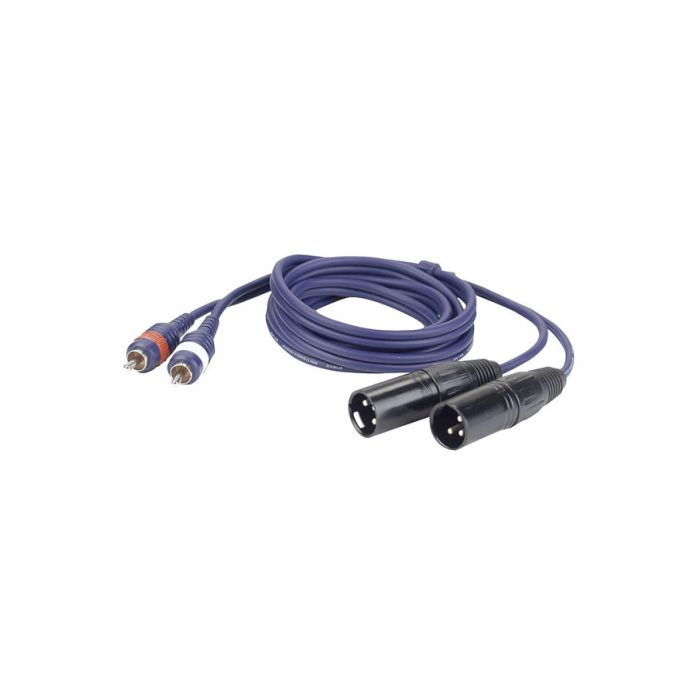 DAP verloopkabel van cinch naar male xlr 3 mtr