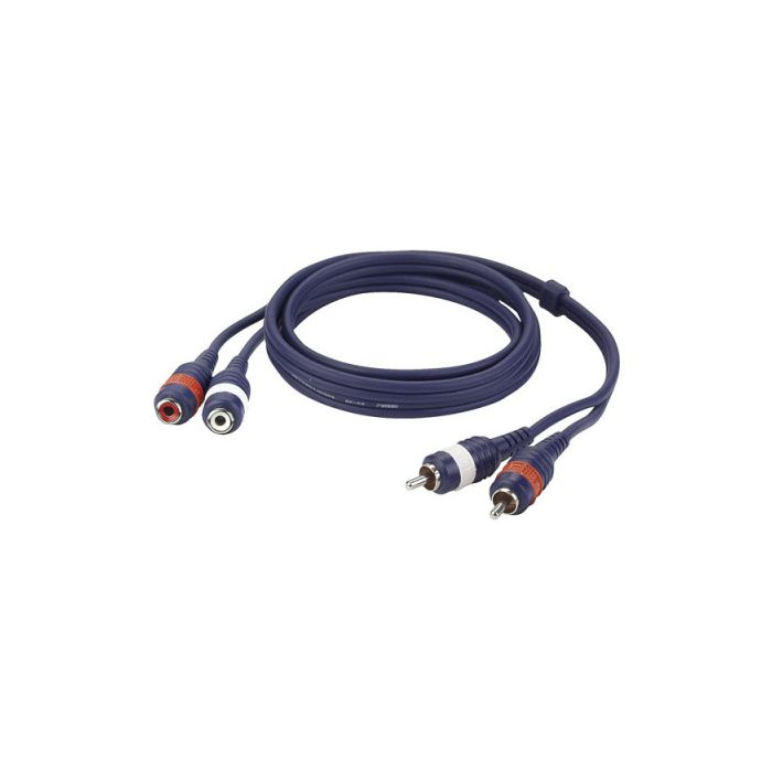 DAP verlengkabel van 2x cinch naar 2x cinch 0,75 mtr