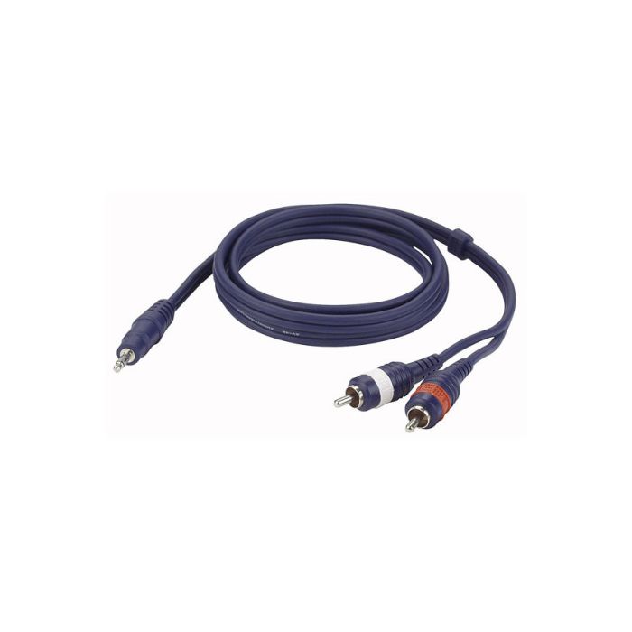 DAP FL303 stereo mini jack naar 2 x cinch / RCA plug 3 mtr