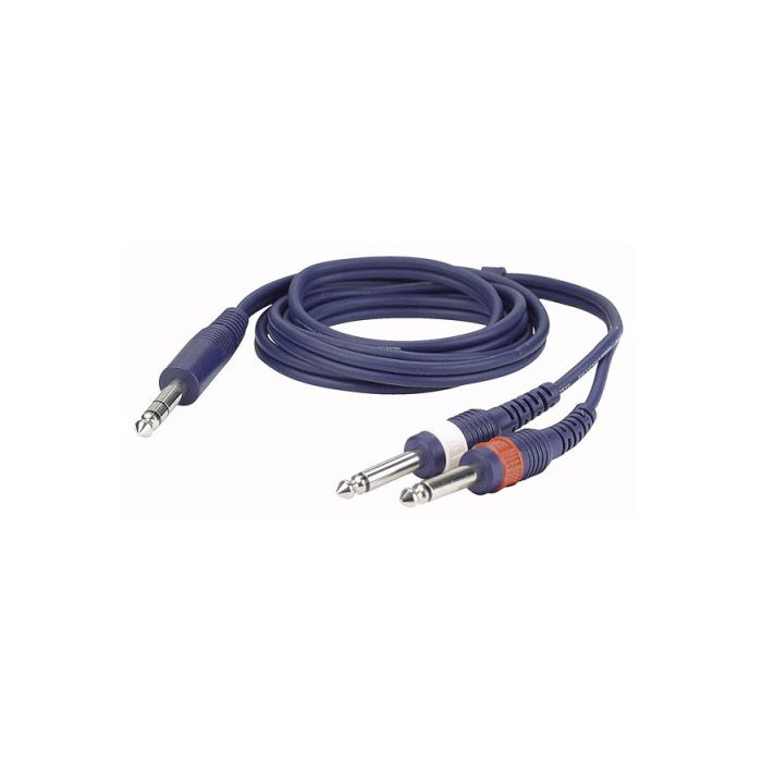 DAP FL343 Insert/splitterkabel stereo jack naar dubbele mono jack 3mtr
