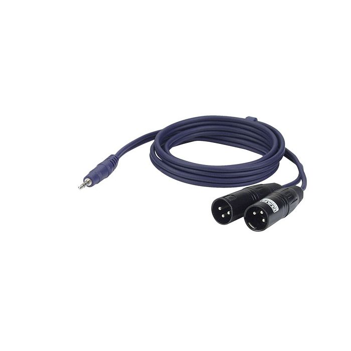 DAP FL466 - stereo mini Jack verloop kabel naar 2 XLR Male. 6mtr