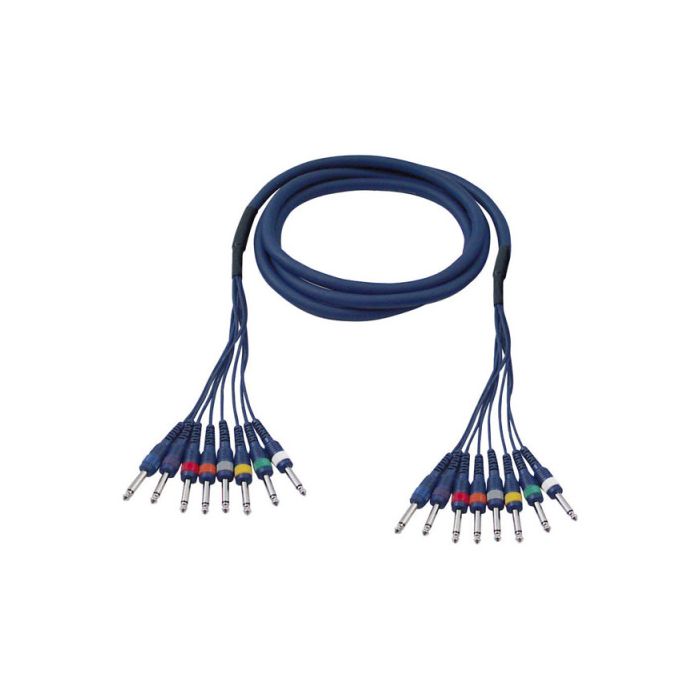 DAP FL63300 8 voudige studio snake 2 polig jack > 2 polig jack 3 mtr