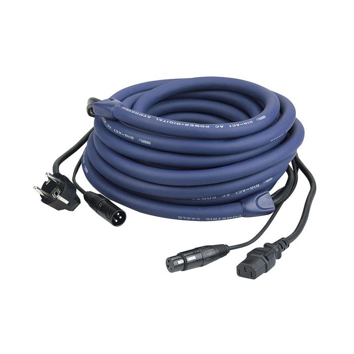 DAP FP05 - Schuko/XLR M - Schuko/XLR F
10 m LICHT voeding-/signaalkabel