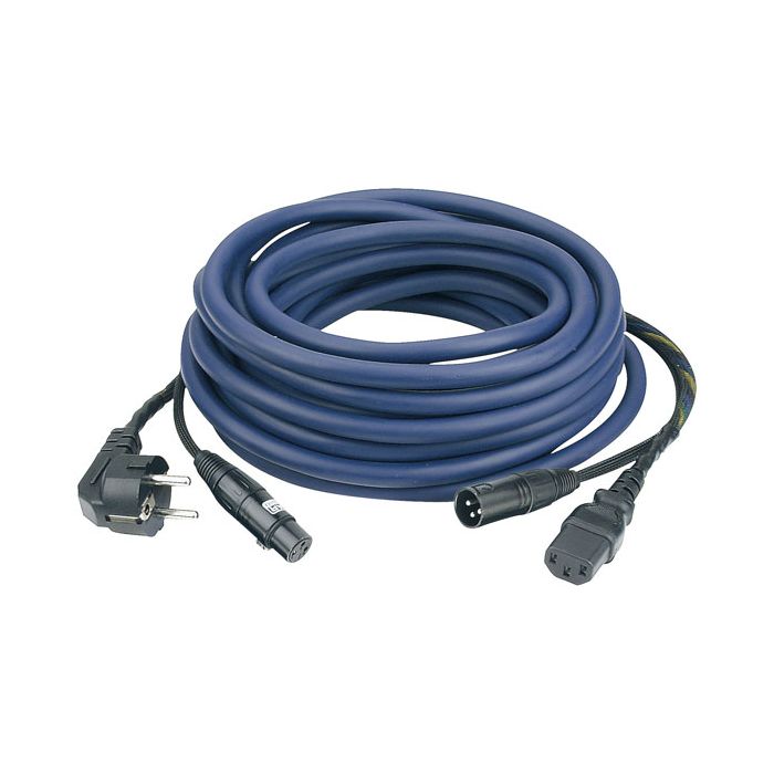 DAP FP0820 - Schuko/XLR F - IEC/XLR M 20 m AUDIO voeding-/signaalkabel